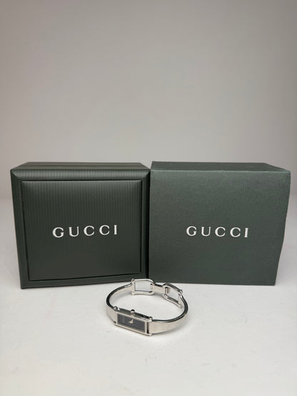 Vintage Gucci Horsebit quartz Watch Silver with case
