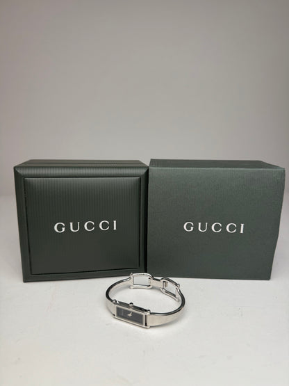 Vintage Gucci Horsebit quartz Watch Silver with case