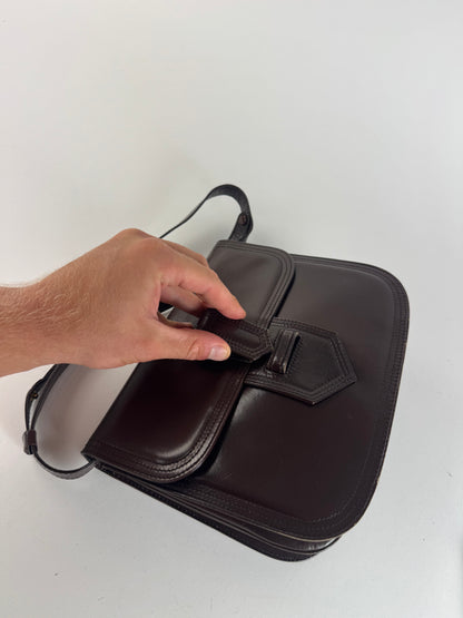 Sac vintage Yves Saint Laurent 2Way en cuir marron