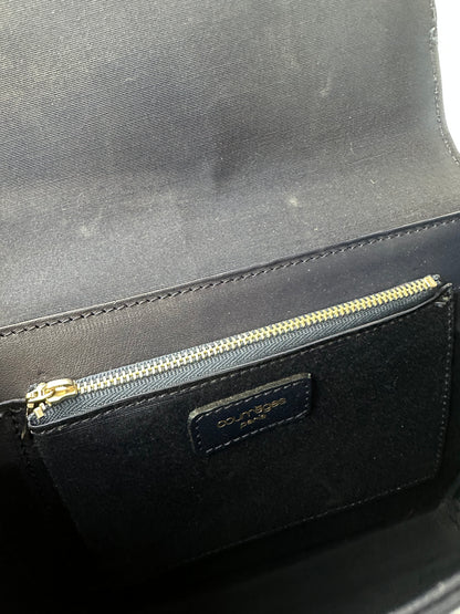 Vintage Courreges Paris Leather Handbag Navy