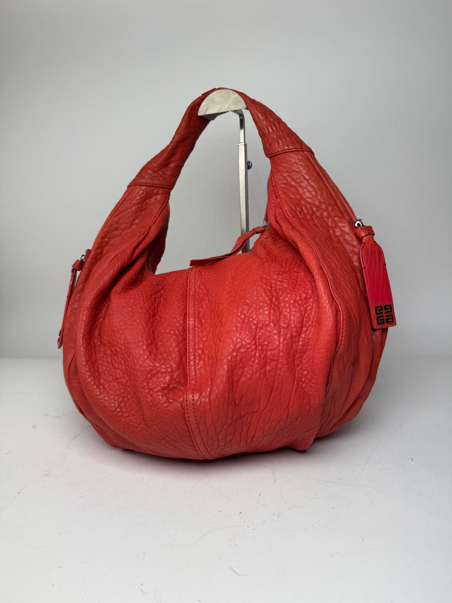 Vintage Givenchy Leather Handbag Red