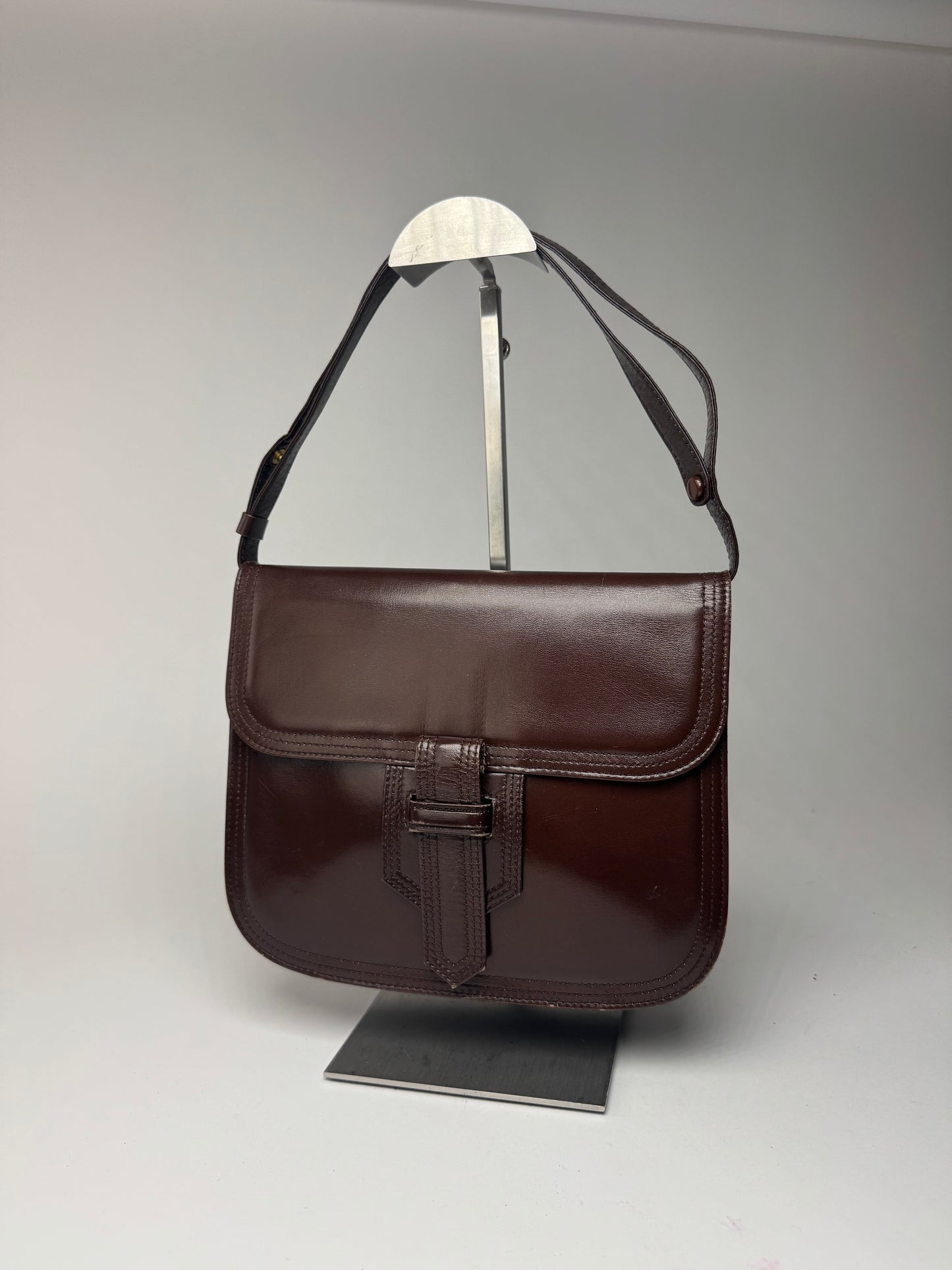 Sac vintage Yves Saint Laurent 2Way en cuir marron