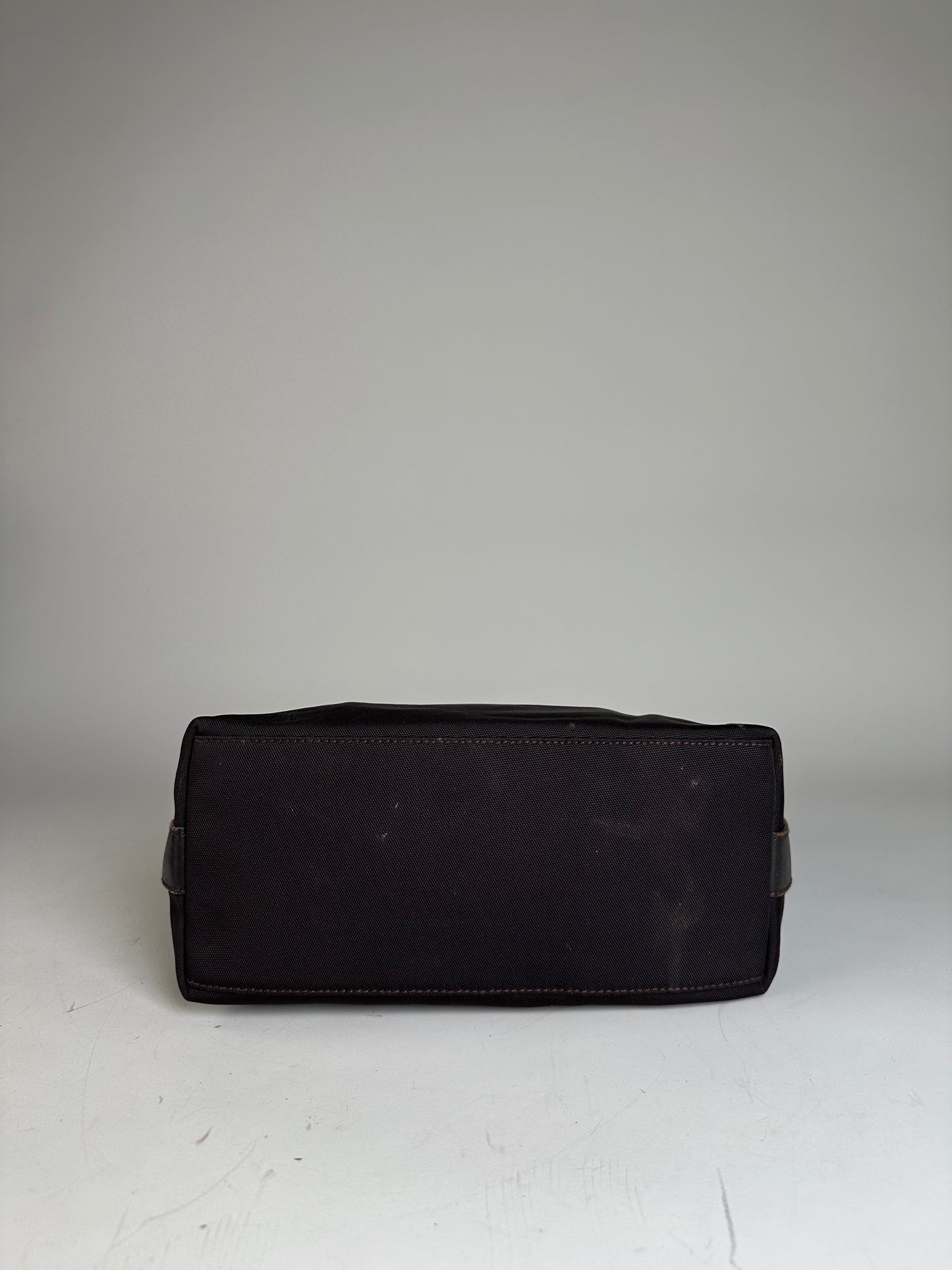Vintage Gucci Fabric Shoulder Bag Black Silver
