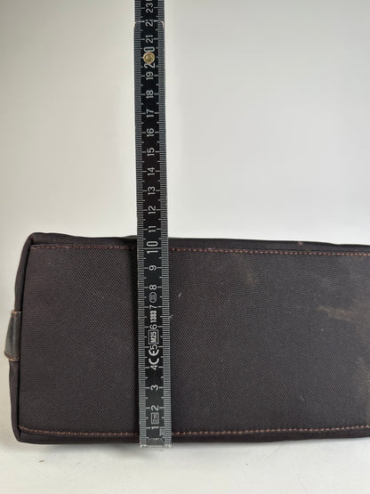 Vintage Gucci Fabric Shoulder Bag Black Silver