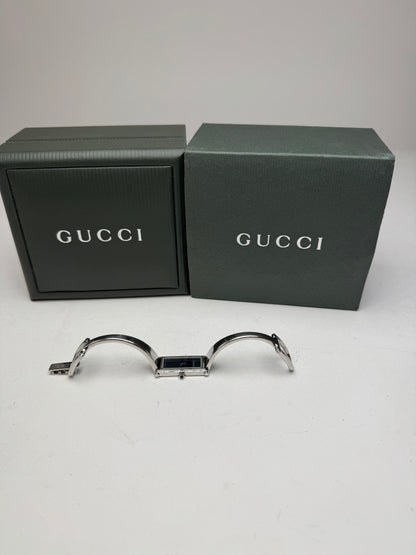 Vintage Gucci Horsebit quartz Watch Silver with case