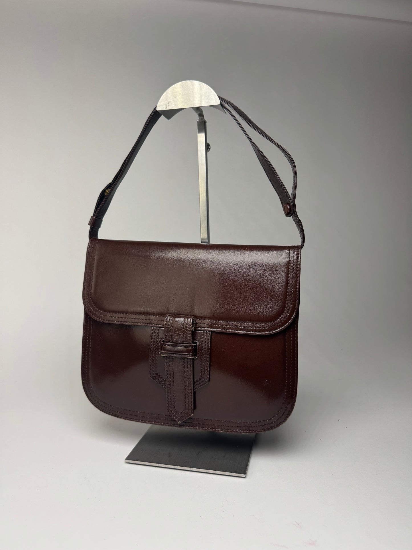 Sac vintage Yves Saint Laurent 2Way en cuir marron
