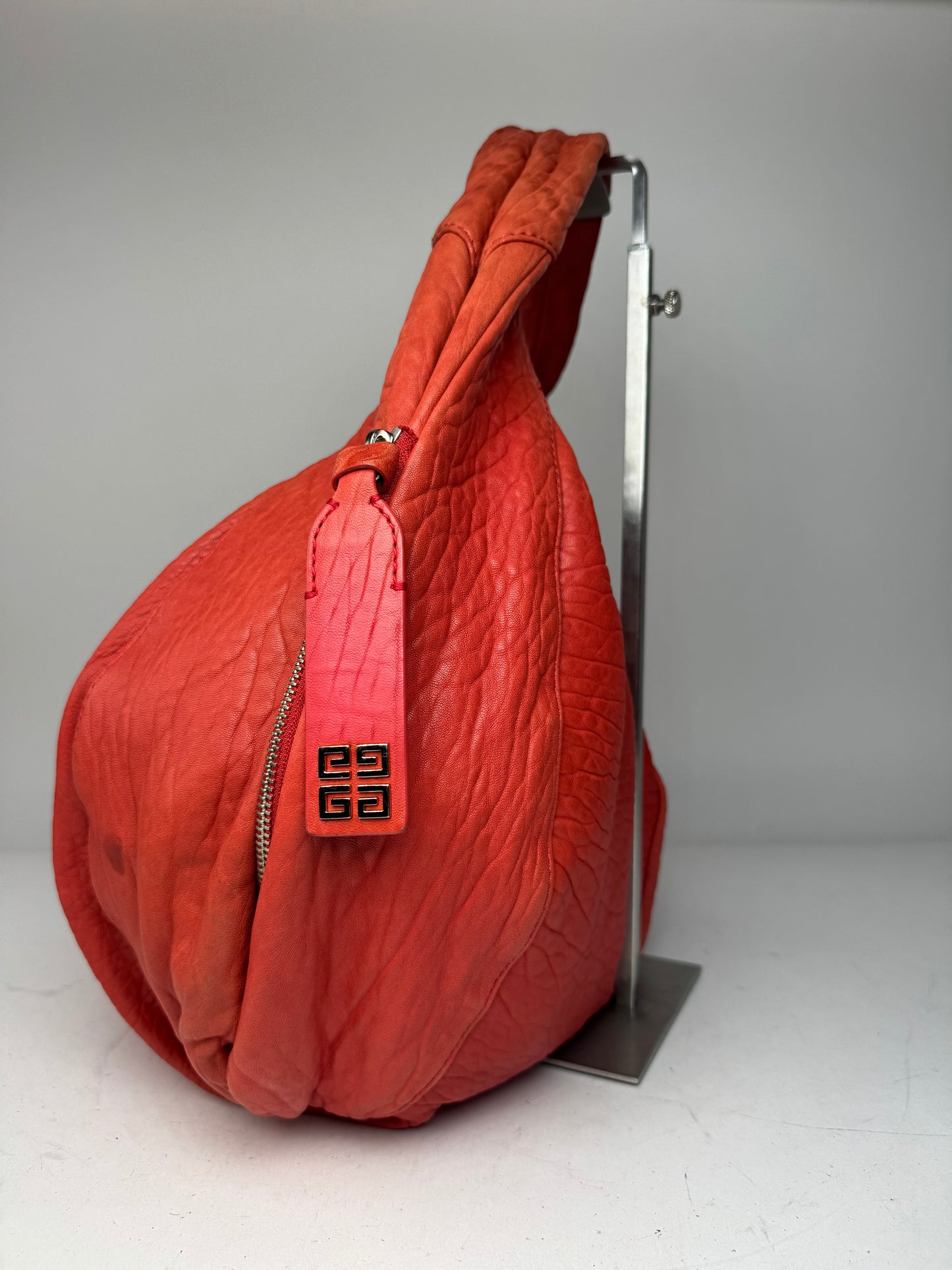 Vintage Givenchy Leather Handbag Red