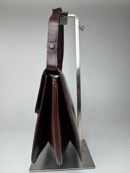 Sac vintage Yves Saint Laurent 2Way en cuir marron