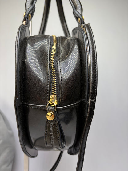 Vintage Vivienne Westwood Patent Structured Top-Handle Bag Early 2000s Black