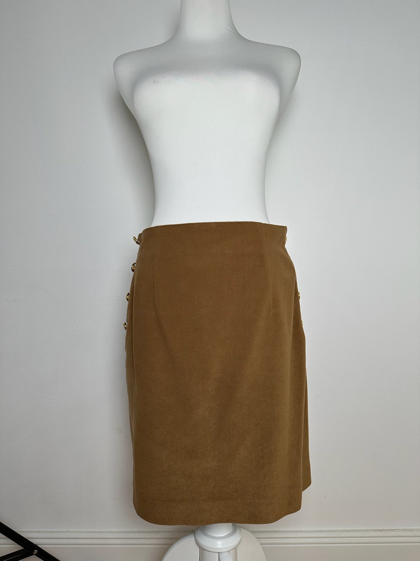 Vintage Celine Paris Wool Skirt brown