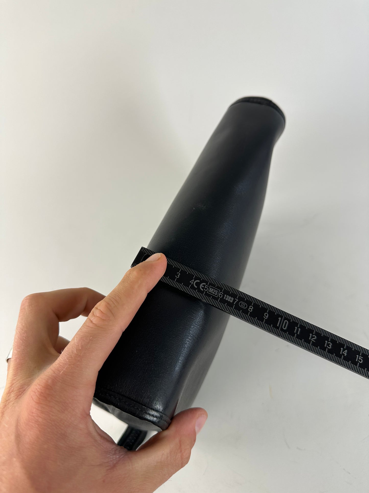 Vintage Celine Leather Clutch Black Silver