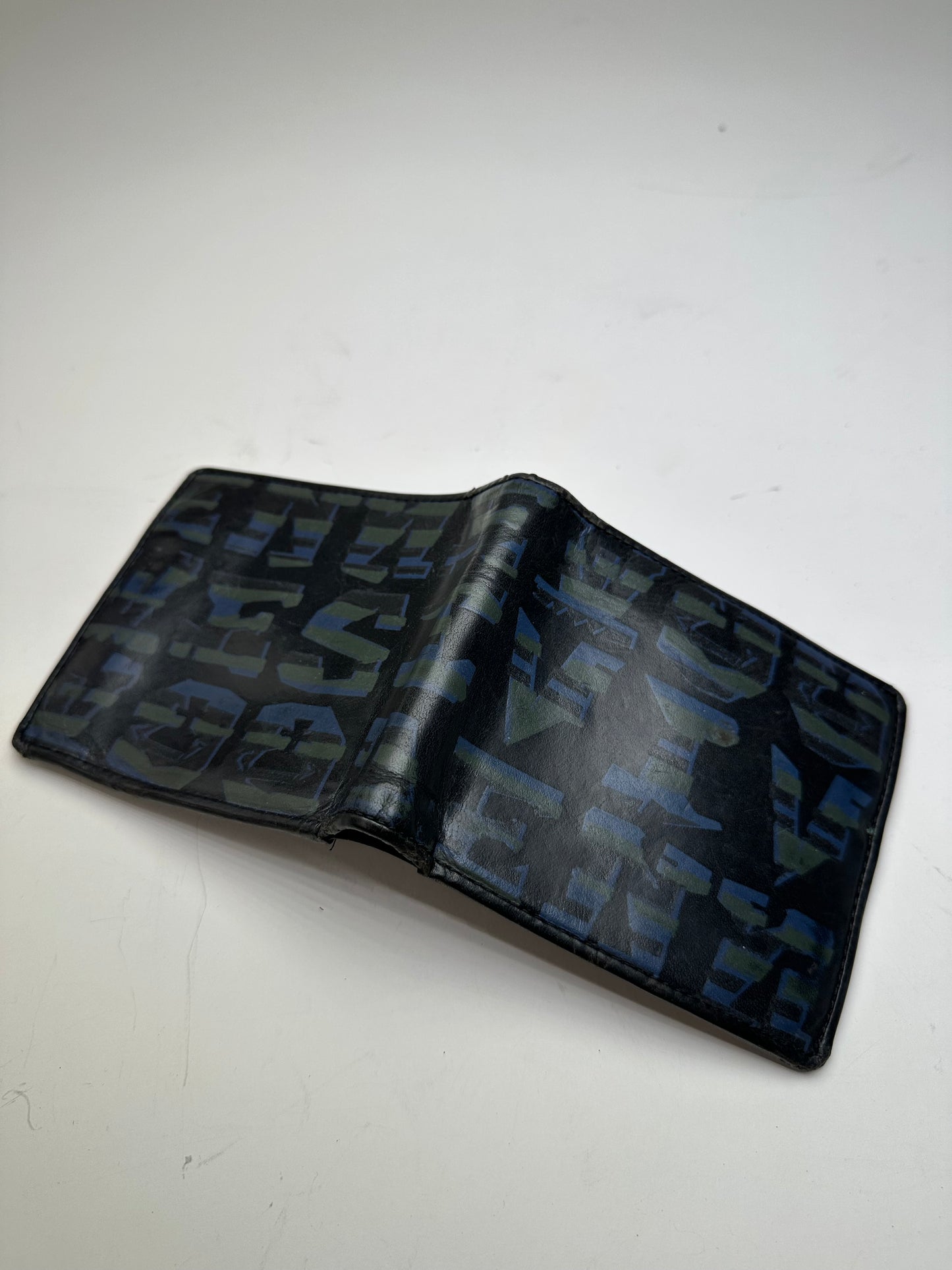 Vintage Vivienne Westwood Leather Wallet Black Blue