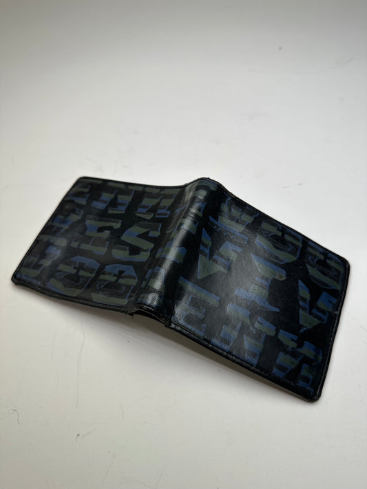 Vintage Vivienne Westwood Leather Wallet Black Blue