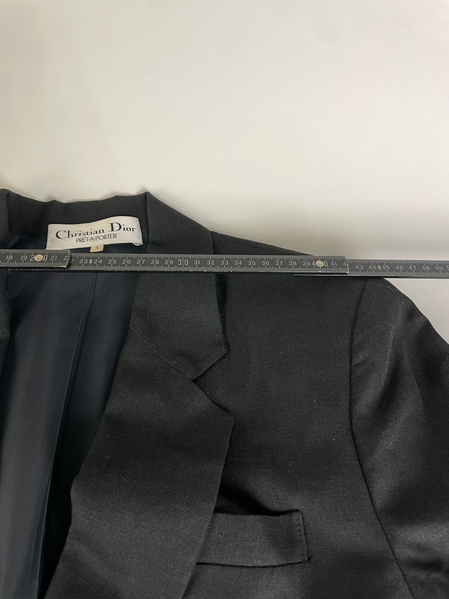Vintage Dior Wool Blend Blazer Black S