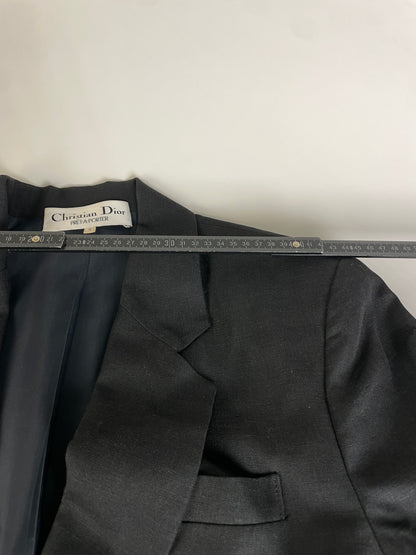 Vintage Dior Wool Blend Blazer Black S