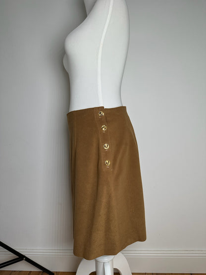 Vintage Celine Paris Wool Skirt brown