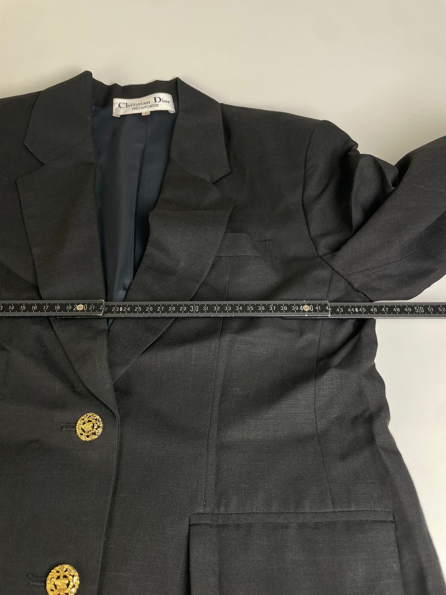 Vintage Dior Wool Blend Blazer Black S