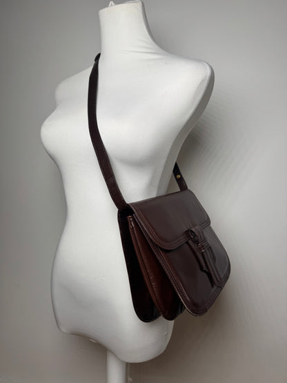 Sac vintage Yves Saint Laurent 2Way en cuir marron