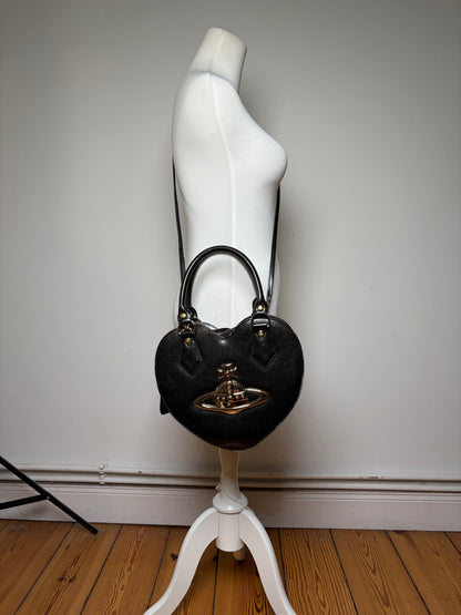 Vintage Vivienne Westwood Patent Structured Top-Handle Bag Early 2000s Black