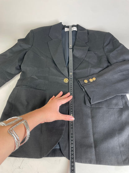 Vintage Dior Wool Blend Blazer Black S