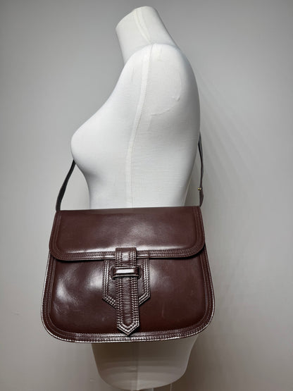 Sac vintage Yves Saint Laurent 2Way en cuir marron