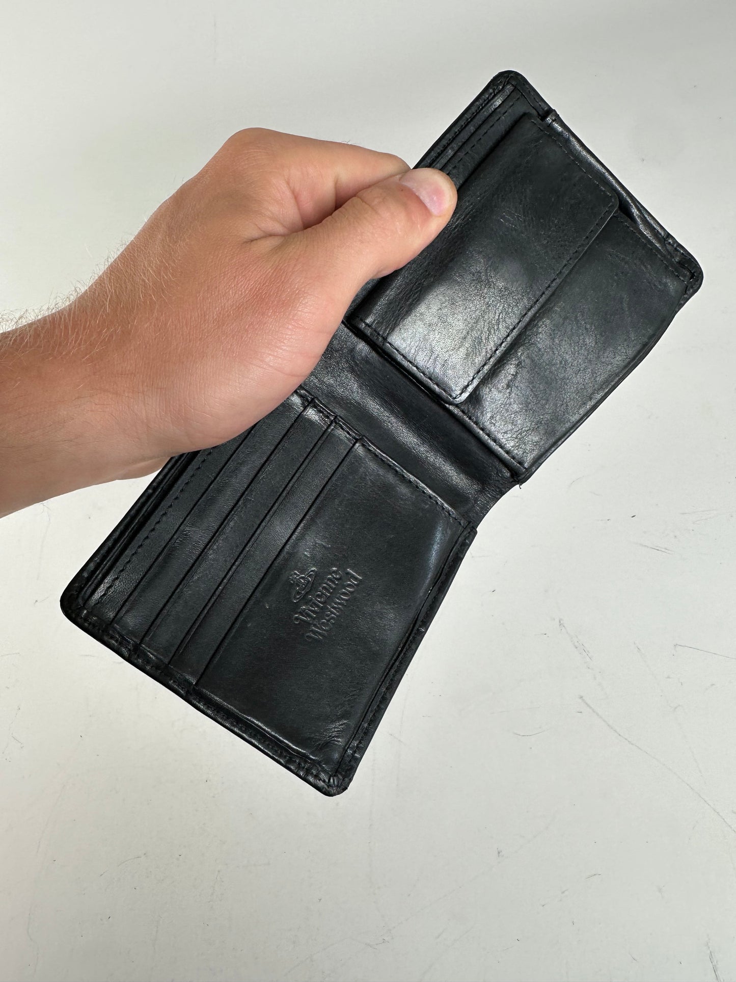 Vintage Vivienne Westwood Leather Wallet Black Blue