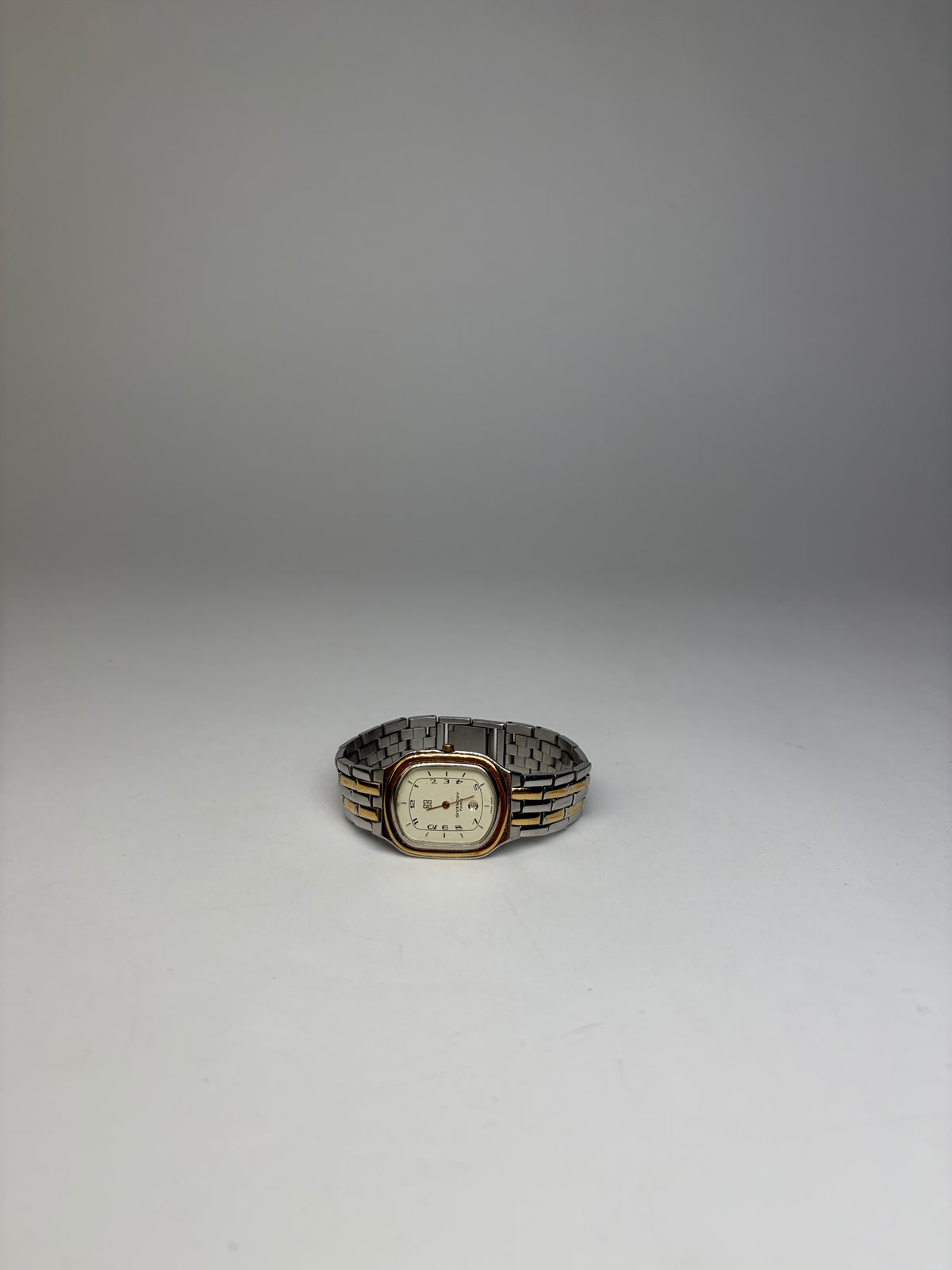 Vintage Givenchy Two-Tone Bracelet Watch Late 1980s Gold Silver