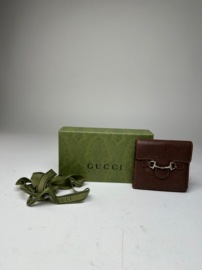 Vintage Gucci Horsebit 1955 Leather Bifold Wallet Brown