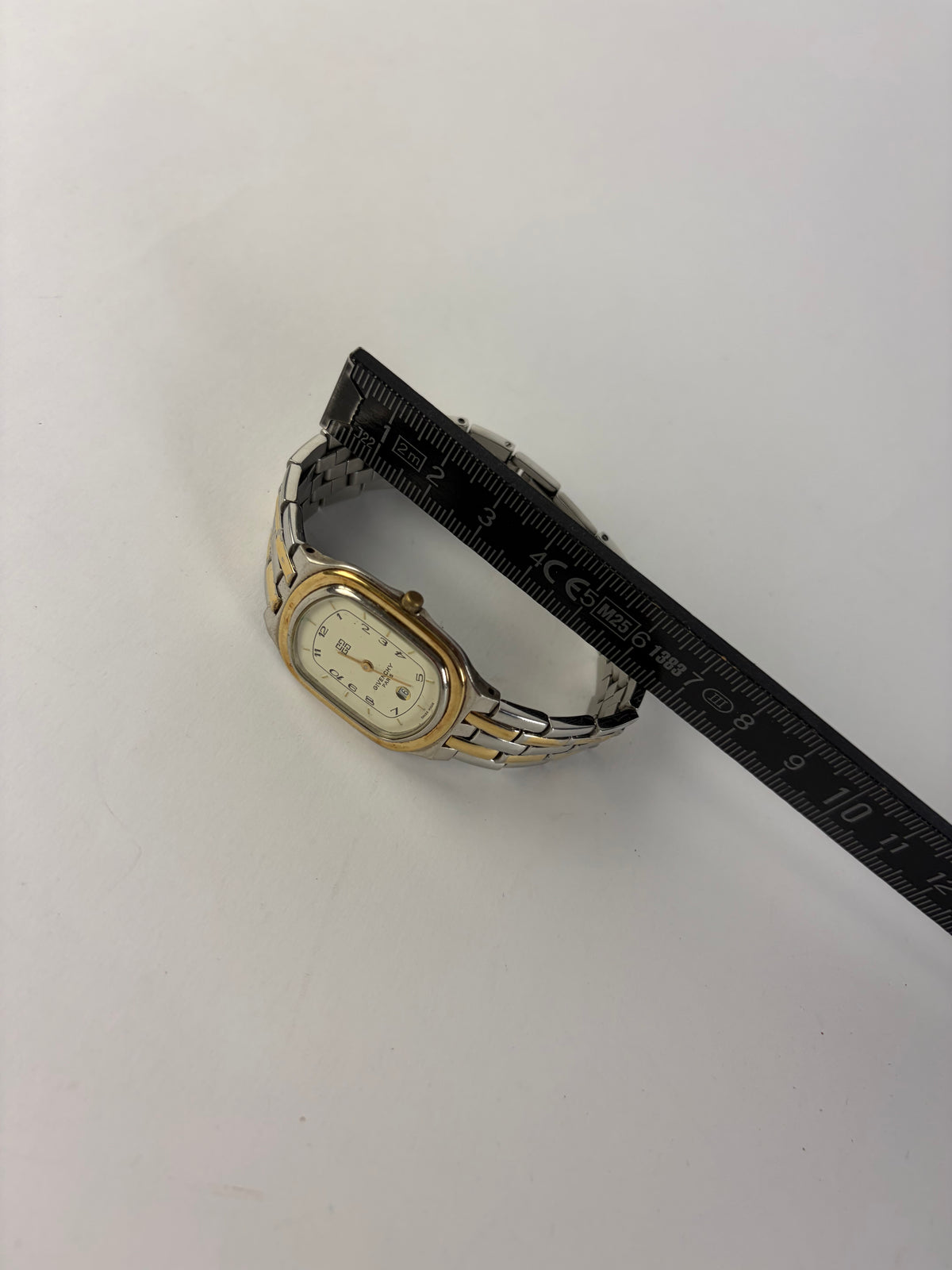 Vintage Givenchy Two-Tone Bracelet Watch Late 1980s Gold Silver