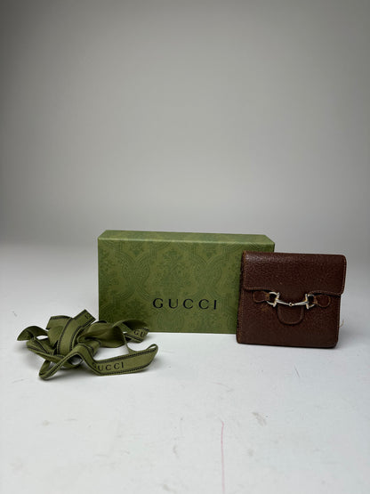 Vintage Gucci Horsebit 1955 Leather Bifold Wallet Brown