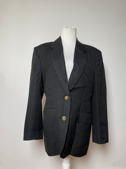 Vintage Dior Wool Blend Blazer Black S