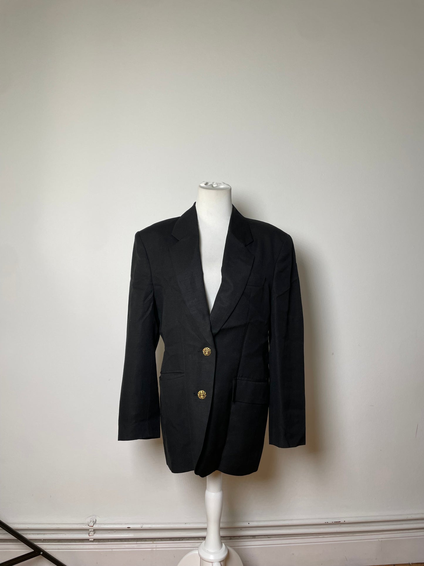 Vintage Dior Wool Blend Blazer Black S