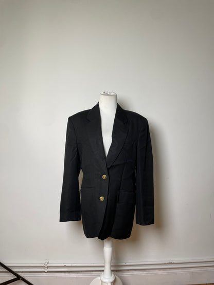 Vintage Dior Wool Blend Blazer Black S
