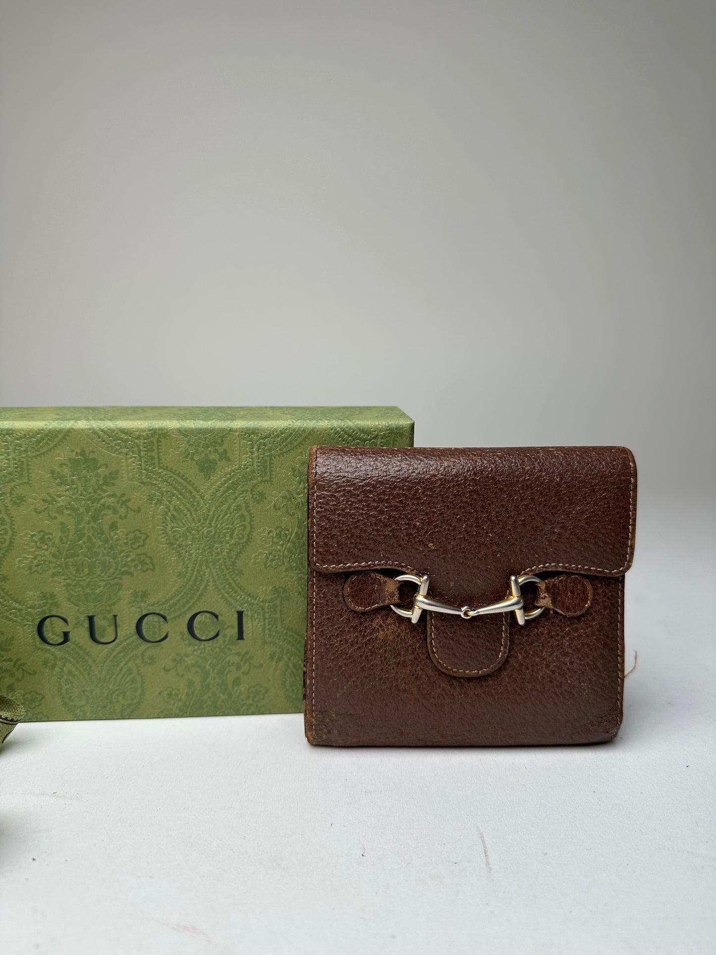 Vintage Gucci Horsebit 1955 Leather Bifold Wallet Brown