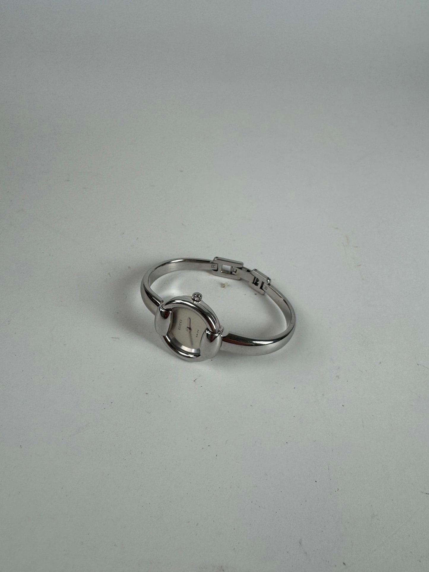 Vintage Gucci Horsebit steel Watch silver