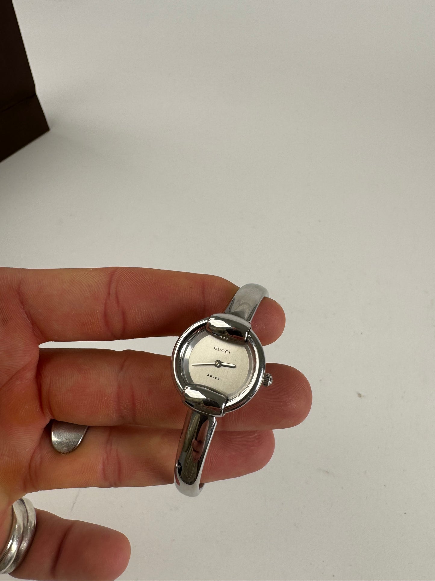 Vintage Gucci Horsebit steel Watch silver