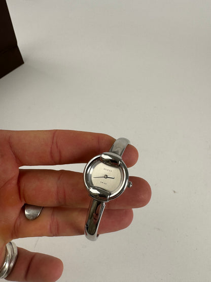 Vintage Gucci Horsebit steel Watch silver