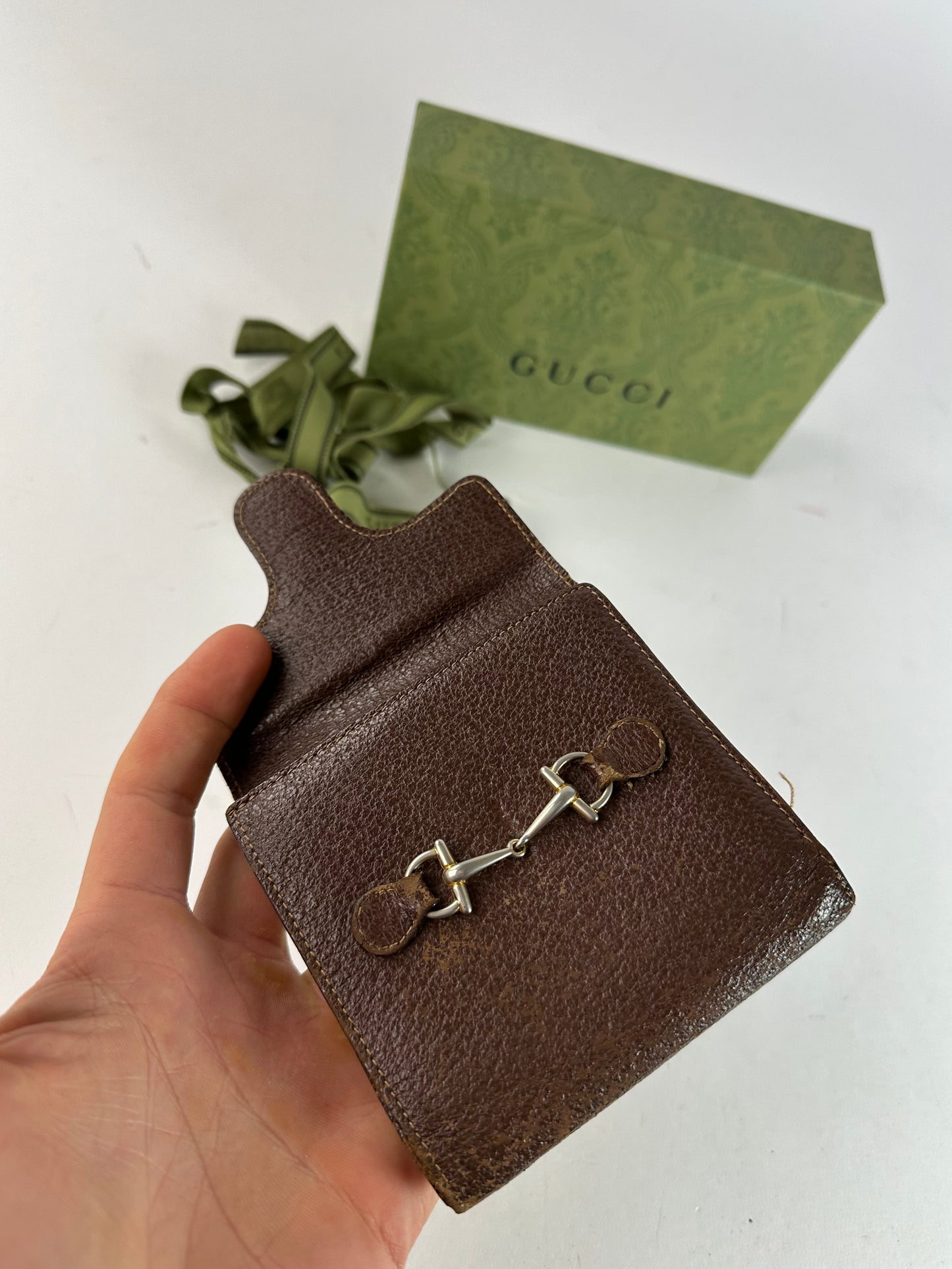 Vintage Gucci Horsebit 1955 Leather Bifold Wallet Brown
