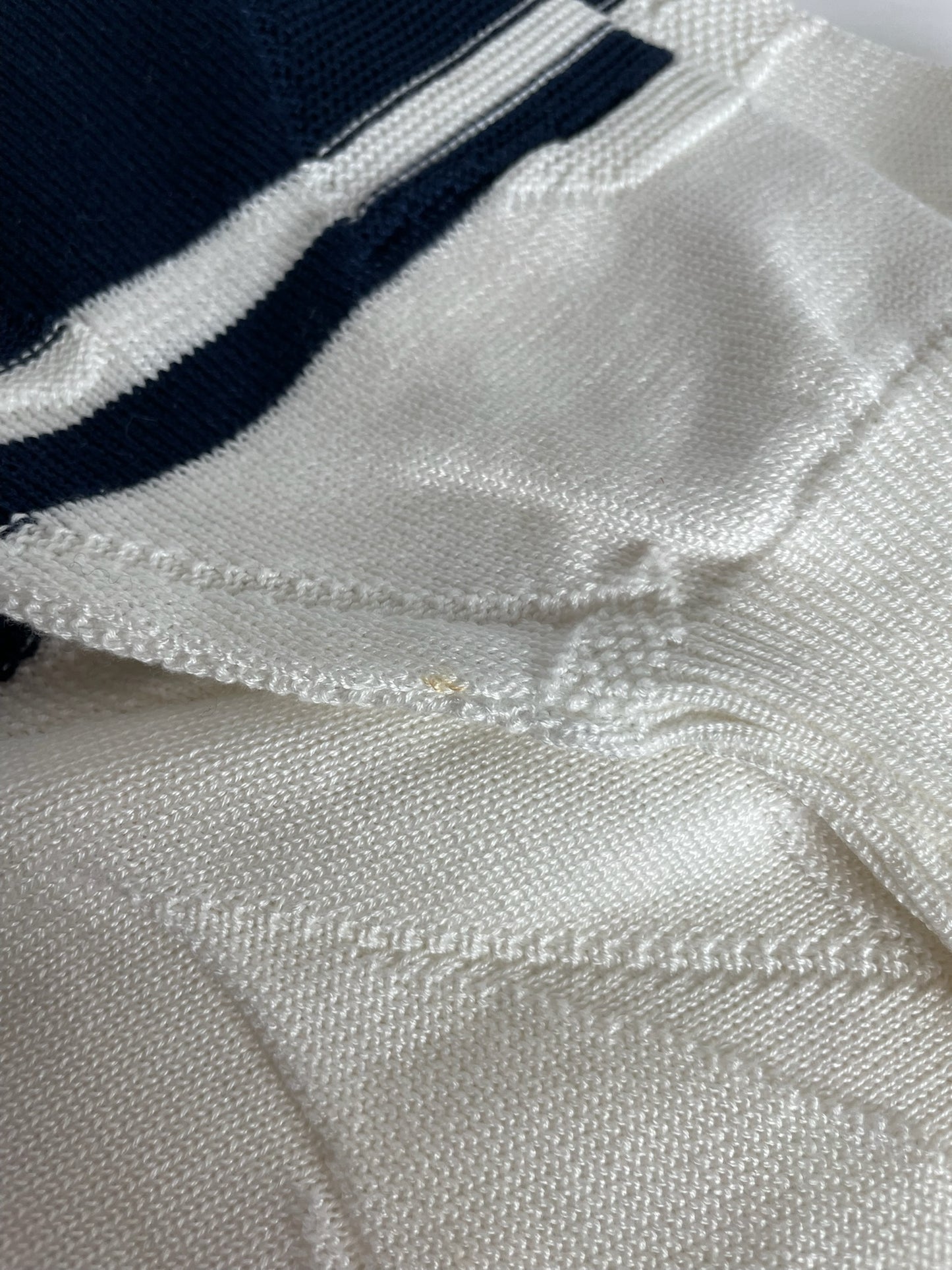Vintage Dior Crewneck Sweater White Navy L