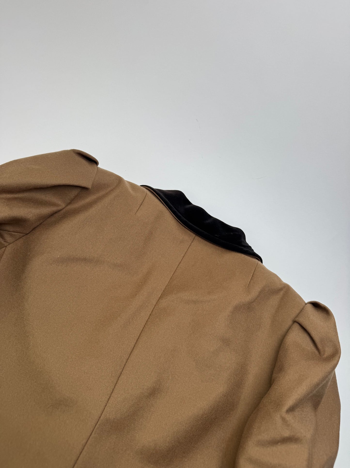 Vintage Givenchy Short Coat Brown Black S/M