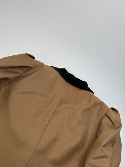 Vintage Givenchy Short Coat Brown Black S/M