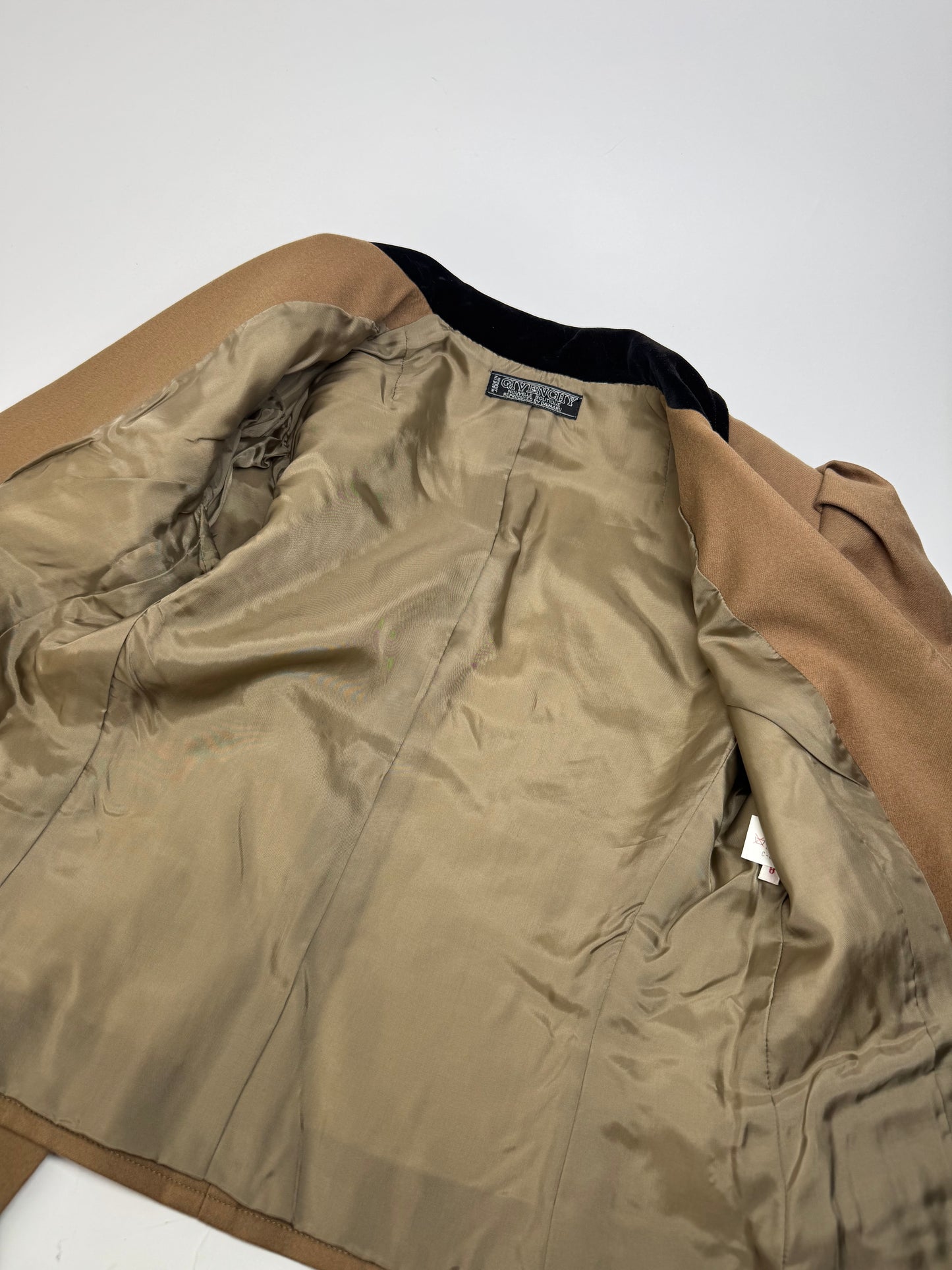 Vintage Givenchy Short Coat Brown Black S/M