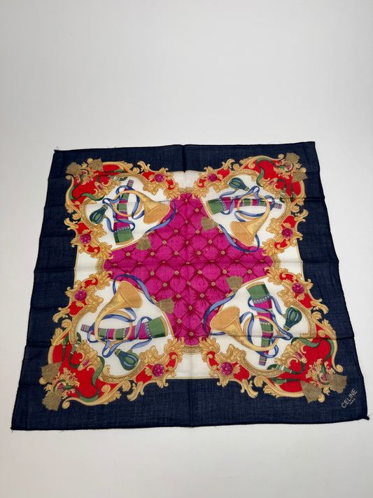 Vintage Celine navy multicolor cloth