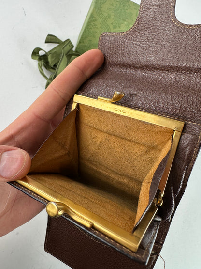 Vintage Gucci Horsebit 1955 Leather Bifold Wallet Brown