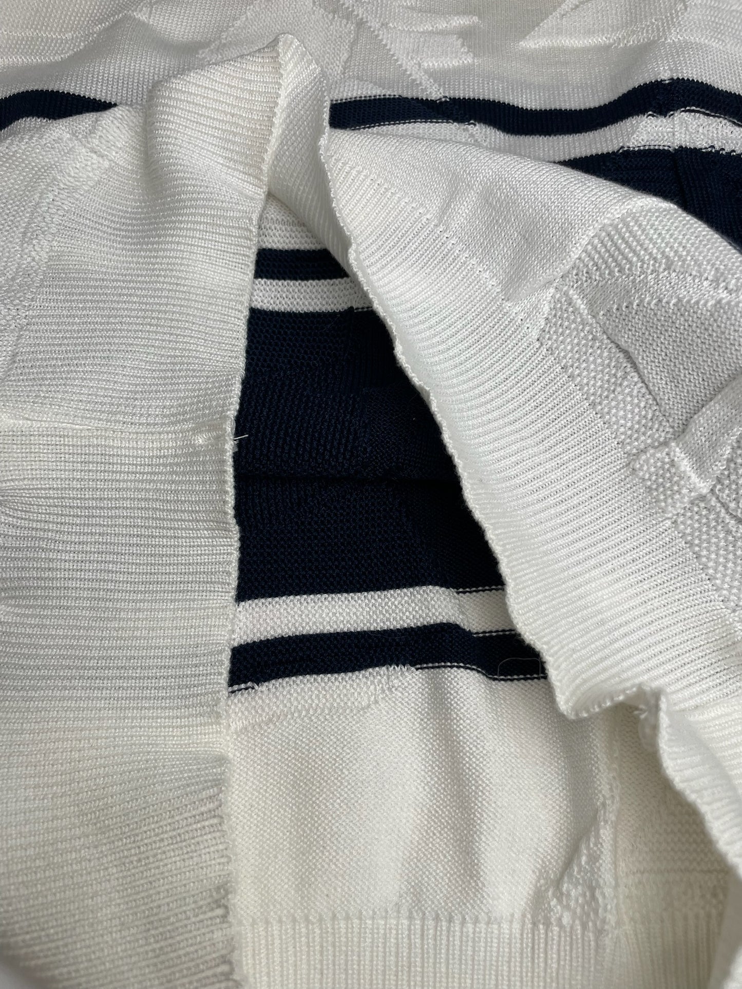 Vintage Dior Crewneck Sweater White Navy L