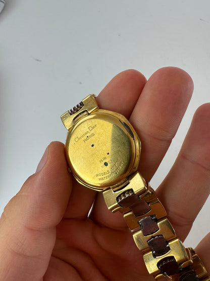 Montre Dior vintage en acier doré