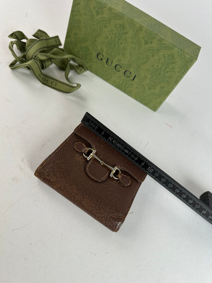 Vintage Gucci Horsebit 1955 Leather Bifold Wallet Brown