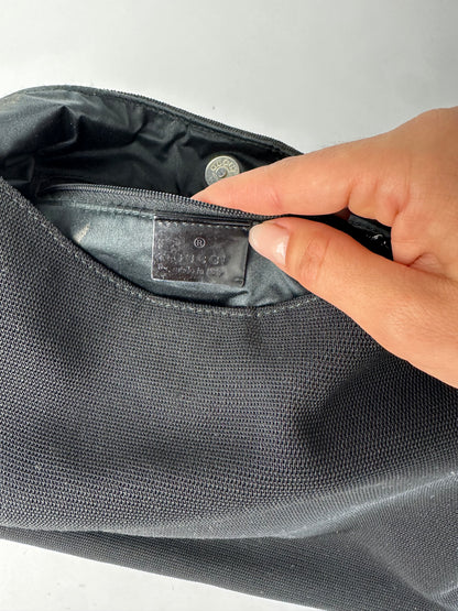 Vintage Gucci Coated Canvas Hobo Bag Late 1990s Black