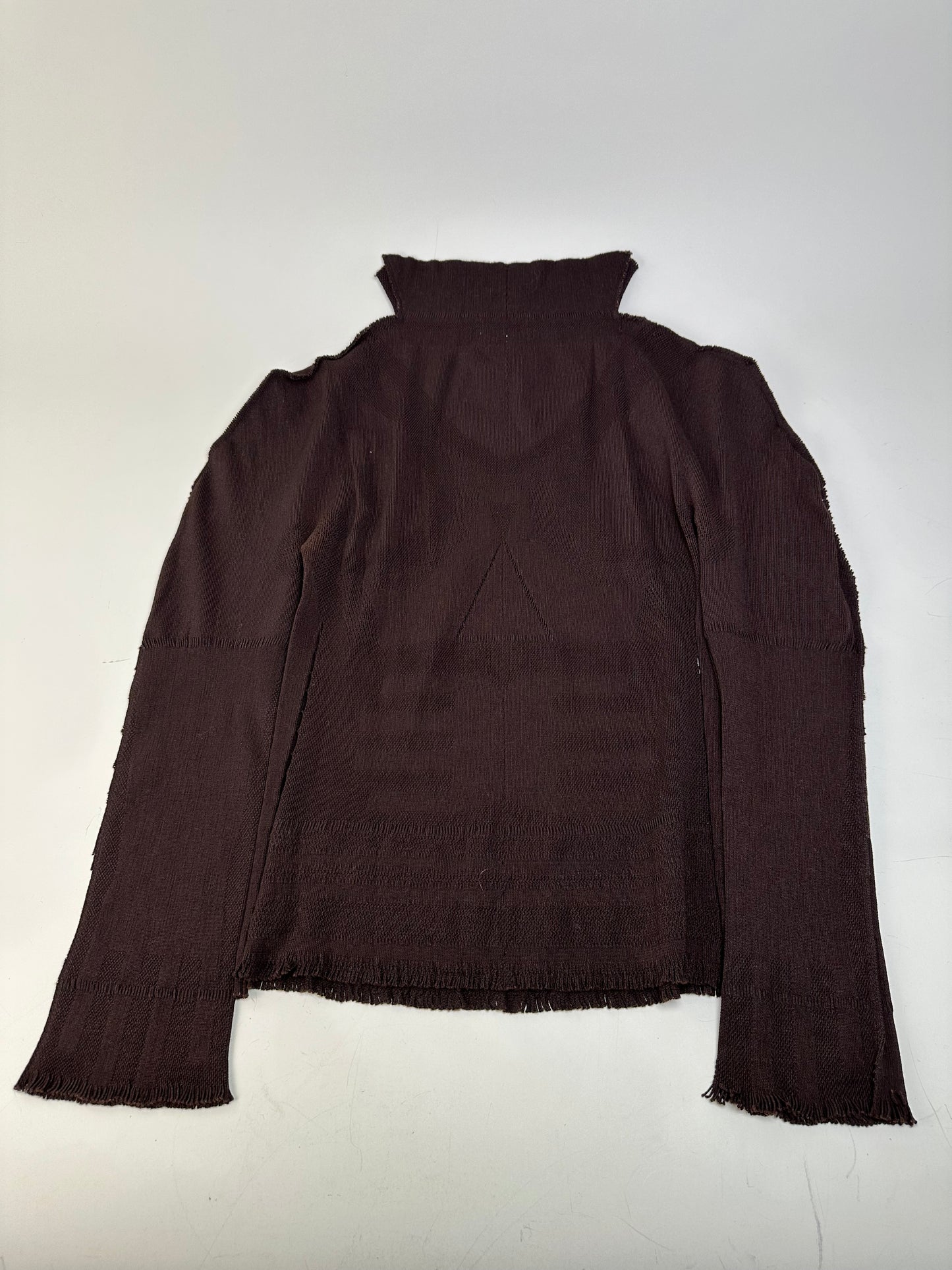 Vintage Issey Miyake Knit Sweater Dark Brown M