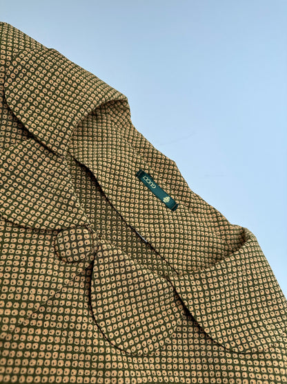 Vintage Gucci Wool Twin Set Abstract Gold Brown M